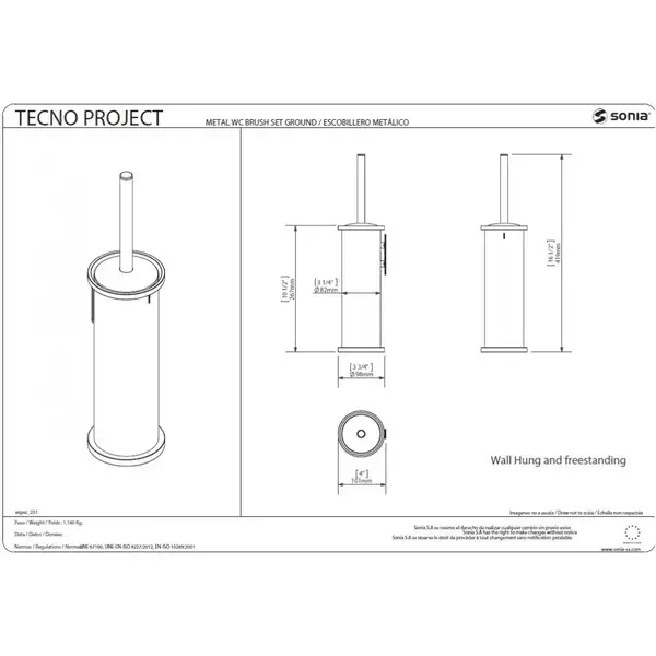 Щітка для унітазу Sonia Tecnoproject White (175918) Щітка для унітазу Sonia Tecnoproject White (175918)