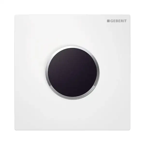 Клавіша змиву Geberit Sigma 10 (панель та клавіші - білий глянець, декоративне кільце - хром глянець)  116.025.KJ.1