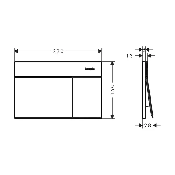 Hansgrohe iFrame Element E Кнопка смыва, Matt White (66003700) Hansgrohe iFrame Element E Кнопка смыва, Matt White (66003700)