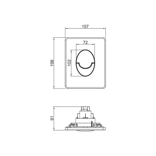 KOER KT-0606-05 Панель змиву, закруглена (KR5343) KOER KT-0606-05 Панель змиву, закруглена (KR5343)