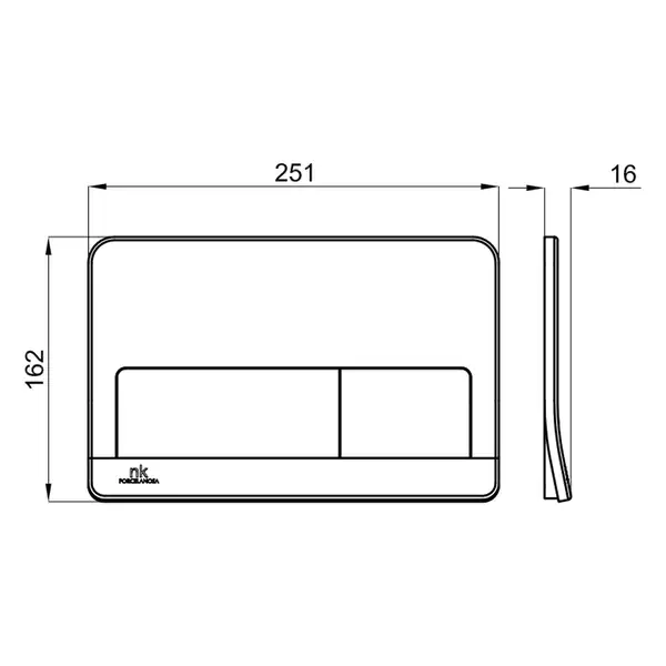 Кнопка змиву Noken Forma Smart-line подвійна, хром (100173660) Кнопка змиву Noken Forma Smart-line подвійна, хром (100173660)