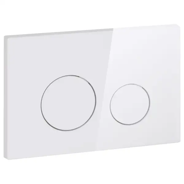 Qtap Nest Панель смыва для унитаза, белая (QT0111M11110W)