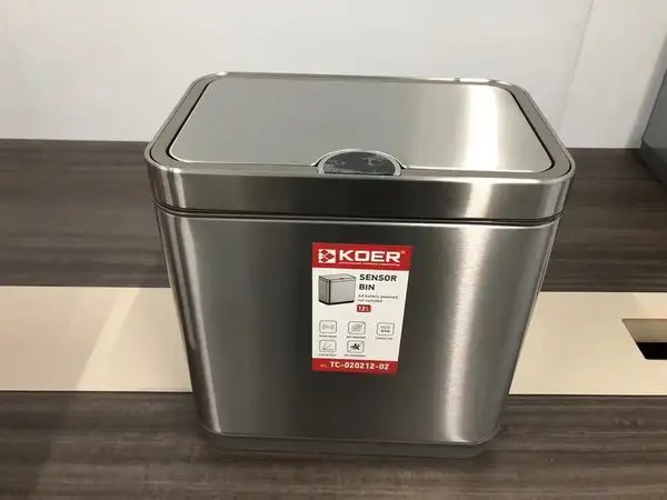 Відро для сміття сенсорне прямокутне Koer TC-020212-02 12 л колір нержавійка (KR5584) Відро для сміття сенсорне прямокутне Koer TC-020212-02 12 л колір нержавійка (KR5584)