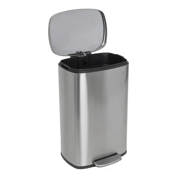 Відро для сміття з плавним закриттям прямокутне Mixxus Bevel-TC0112 SS Color 12л колір наржавійка ( (MI7087)