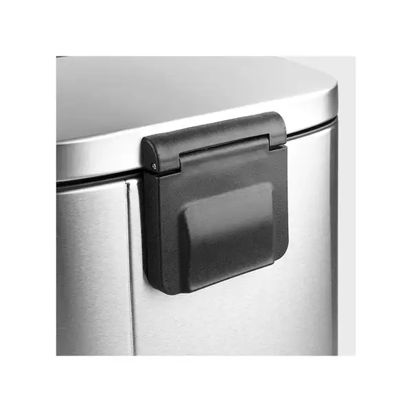 Відро для сміття з плавним закриттям прямокутне Mixxus Bevel-TC0112 SS Color 12л колір наржавійка ( (MI7087)
