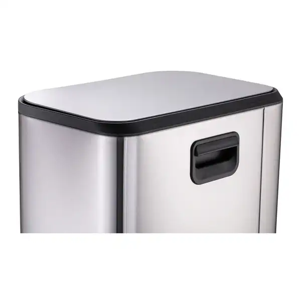Відро для сміття з плавним закриттям прямокутне Mixxus Cubic-TC0112 SS Color 12л колір нержавійка ( (MI7089)