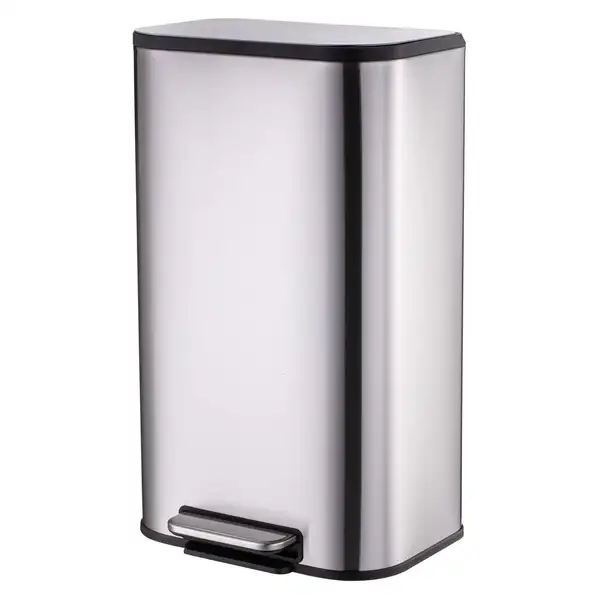 Відро для сміття з плавним закриттям прямокутне Mixxus Cubic-TC0112 SS Color 12л колір нержавійка ( (MI7089)