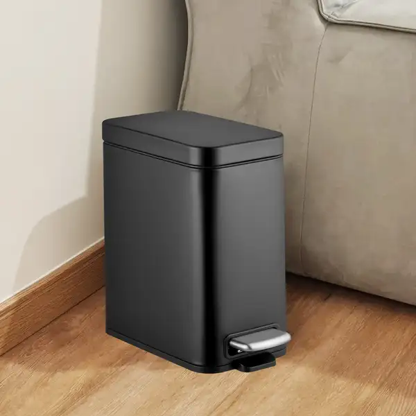 Відро для сміття з плавним закриттям прямокутне Mixxus Premium Quadro-TC0105 Black 5 л колір чорний (MI7061) Відро для сміття з плавним закриттям прямокутне Mixxus Premium Quadro-TC0105 Black 5 л колір чорний (MI7061)