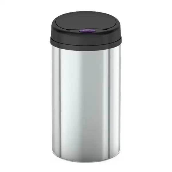 Відро для сміття сенсорне кругле Mixxus Premium Ellipse-TC0109 Chrome-Black 9л (хром-чорне) (MI7083 Відро для сміття сенсорне кругле Mixxus Premium Ellipse-TC0109 Chrome-Black 9л (хром-чорне) (MI7083