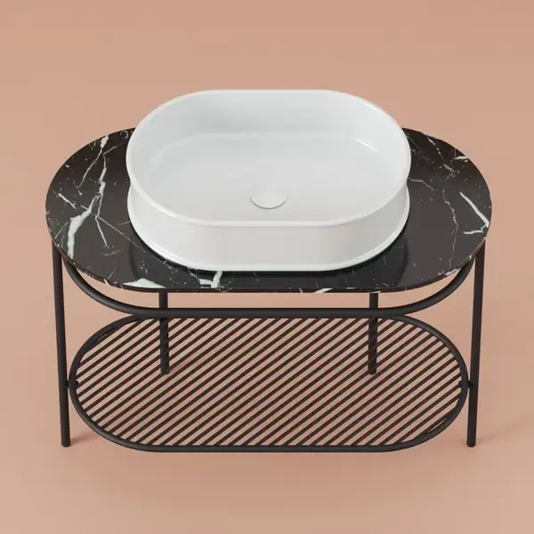 Консоль під умивальник Artceram FLAIR 4.0 h75,5х95x48, чорний матовий (ACA068 17)