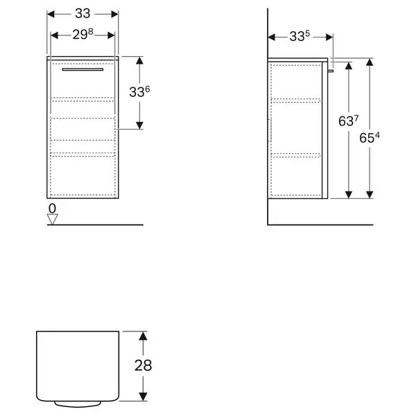 Шкафчик Geberit Selnova Square 33 х 33,5 х h65,4 см, белый глянцевый (500.181.01.1) Шкафчик Geberit Selnova Square 33 х 33,5 х h65,4 см, белый глянцевый (500.181.01.1)
