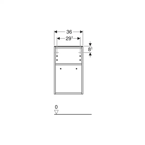 Шкафчик без дверей 36 х 29,9 х h60 см Geberit Smyle Square (500.358.JK.1) Шкафчик без дверей 36 х 29,9 х h60 см Geberit Smyle Square (500.358.JK.1)