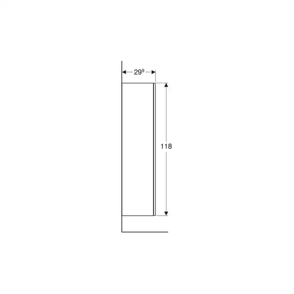 Пенал 36 х 29,9 х h118 см Geberit Smyle Square (500.361.JK.1) Пенал 36 х 29,9 х h118 см Geberit Smyle Square (500.361.JK.1)