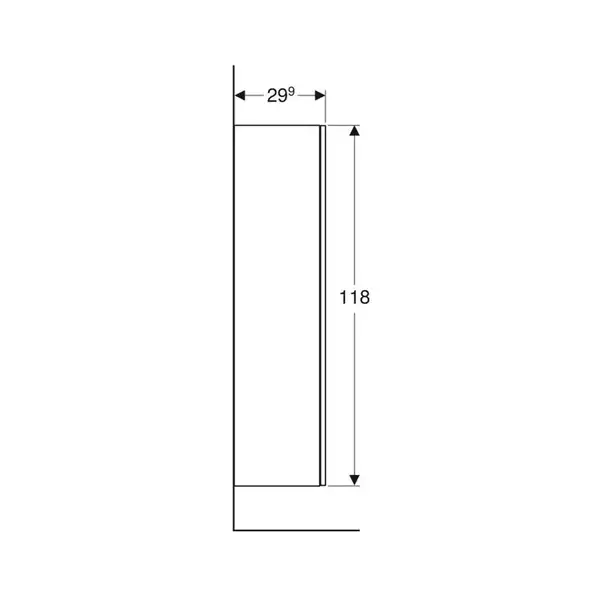 Пенал 36 х 29,9 х h118 см Geberit Smyle Square (500.361.JR.1) Пенал 36 х 29,9 х h118 см Geberit Smyle Square (500.361.JR.1)
