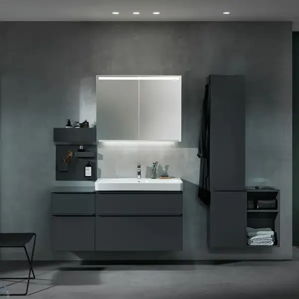 Зеркальный шкаф Geberit Option с подсветкой 90 х h70 х 15 см (500.583.00.1) Зеркальный шкаф Geberit Option с подсветкой 90 х h70 х 15 см (500.583.00.1)