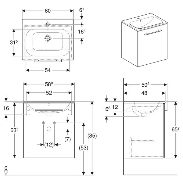GEBERIT SELNOVA SQUARE комплект: умывальник встроенный Slim Rim, с тумбой 58,8*50,2см, с 1й дверью, белый глянец (501.252.00.1) фото 2 Aquada.com.ua GEBERIT SELNOVA SQUARE комплект: умывальник встроенный Slim Rim, с тумбой 58,8*50,2см, с 1й дверью, белый глянец (501.252.00.1) фото 2 Aquada.com.ua