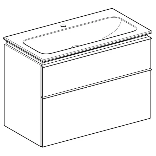 Тумба с раковиной Geberit iCon slim rim 90 см, корпус и фасад - дуб / ручки - лава мат 502.337.JH.1 Тумба с раковиной Geberit iCon slim rim 90 см, корпус и фасад - дуб / ручки - лава мат 502.337.JH.1