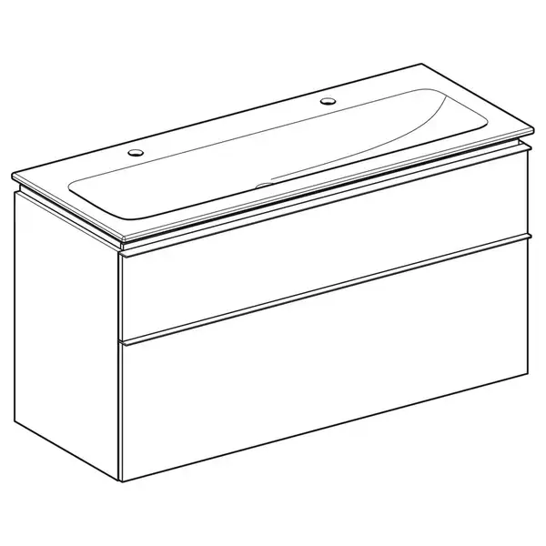 Тумба с раковиной Geberit iCon slim rim 120 см, корпус и фасад - дуб / ручки - лава мат 502.338.JH.1 Тумба с раковиной Geberit iCon slim rim 120 см, корпус и фасад - дуб / ручки - лава мат 502.338.JH.1