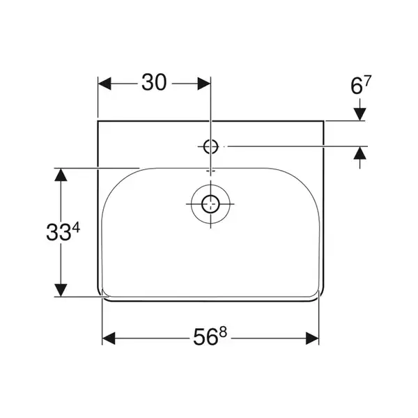 Шафка з умивальником Air-Line 600 БМ Sunwest Smile-600 Square (500.229.01.1) Geberit (Air-Line 600 БМ+Smile-600)