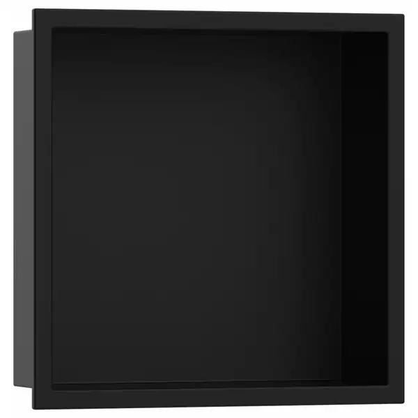 Настенная ниша со встроенной рамой Hansgrohe XtraStoris Original 30 x 30 x 10 см, чёрный матовый (56061670) фото 1 Aquada.com.ua