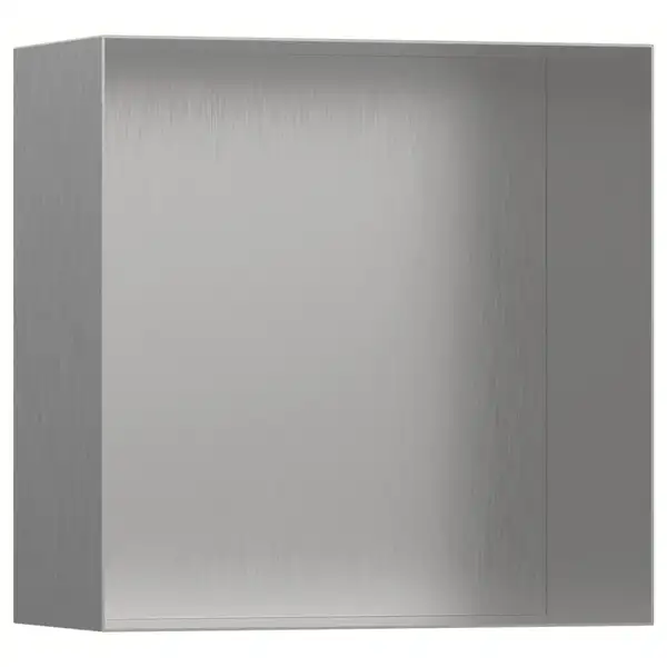 Ниша в стене с открытой рамой Hansgrohe XtraStoris Minimalistic 30 х 30 х 14 см, матовая нержавеющая сталь (56079800) фото 1 Aquada.com.ua