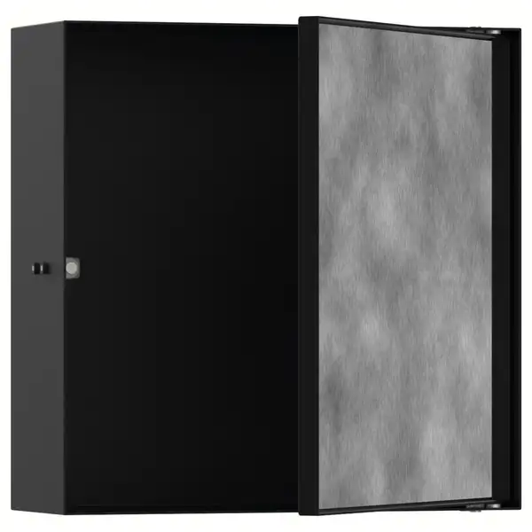 Ниша в стене с дверцей под плитку Hansgrohe XtraStoris Rock 30 х 30 х 10 см, чёрный матовый (56085670) фото 1 Aquada.com.ua Ниша в стене с дверцей под плитку Hansgrohe XtraStoris Rock 30 х 30 х 10 см, чёрный матовый (56085670) фото 1 Aquada.com.ua
