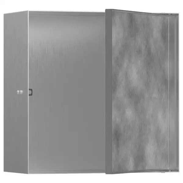 Ниша в стене с дверцей под плитку Hansgrohe XtraStoris Rock 30 х 30 х 14 см, матовая нержавеющая сталь (56091800) фото 1 Aquada.com.ua Ниша в стене с дверцей под плитку Hansgrohe XtraStoris Rock 30 х 30 х 14 см, матовая нержавеющая сталь (56091800) фото 1 Aquada.com.ua