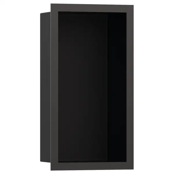 Настенная ниша с дизайнерской рамкой Hansgrohe XtraStoris Individual 30 х 15 х 10 см, чёрный матовый хром (56095340) фото 1 Aquada.com.ua Настенная ниша с дизайнерской рамкой Hansgrohe XtraStoris Individual 30 х 15 х 10 см, чёрный матовый хром (56095340) фото 1 Aquada.com.ua