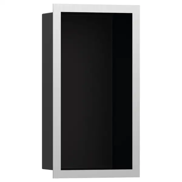 Настенная ниша с дизайнерской рамкой Hansgrohe XtraStoris Individual 30 х 15 х 10 см, матовая нержавеющая сталь (56095800) фото 1 Aquada.com.ua Настенная ниша с дизайнерской рамкой Hansgrohe XtraStoris Individual 30 х 15 х 10 см, матовая нержавеющая сталь (56095800) фото 1 Aquada.com.ua