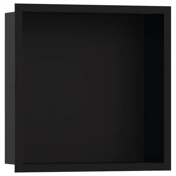 Настенная ниша с дизайнерской рамкой Hansgrohe XtraStoris Individual 30 х 30 х 10 см, чёрный матовый (56098670) фото 1 Aquada.com.ua Настенная ниша с дизайнерской рамкой Hansgrohe XtraStoris Individual 30 х 30 х 10 см, чёрный матовый (56098670) фото 1 Aquada.com.ua