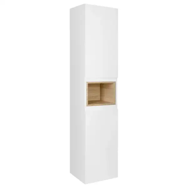 Пенал подвесной Qtap Robin 350х1650х316 White/Whitish oak QT1376PN1651LWWO Пенал подвесной Qtap Robin 350х1650х316 White/Whitish oak QT1376PN1651LWWO