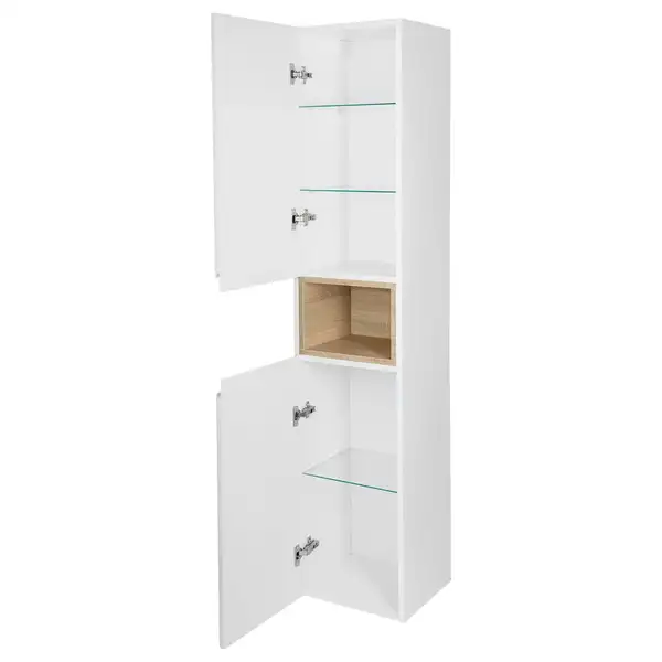 Пенал подвесной Qtap Robin 350х1650х316 White/Whitish oak QT1376PN1651LWWO Пенал подвесной Qtap Robin 350х1650х316 White/Whitish oak QT1376PN1651LWWO