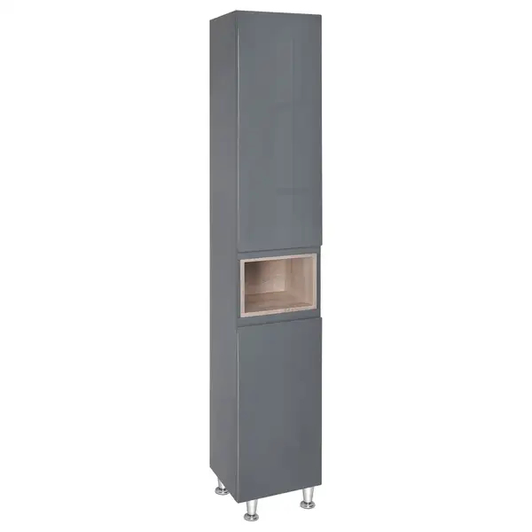 Пенал напольный Qtap Robin 350х1950х316 Graphite/Whitish oak QT1376PN1652RGWO Пенал напольный Qtap Robin 350х1950х316 Graphite/Whitish oak QT1376PN1652RGWO