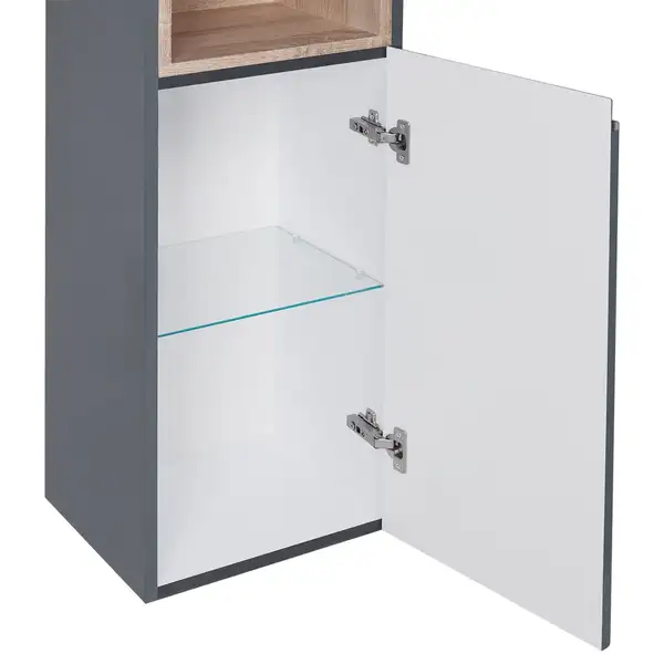 Пенал напольный Qtap Robin 350х1950х316 Graphite/Whitish oak QT1376PN1652RGWO Пенал напольный Qtap Robin 350х1950х316 Graphite/Whitish oak QT1376PN1652RGWO