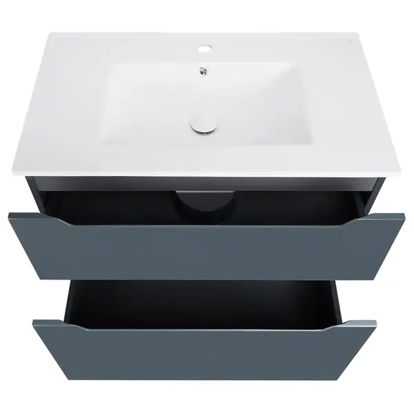 Комплект Qtap Albatross 810х825х460 Graphite тумба напольная + раковина врезная QT1471TNВ8023080CG Комплект Qtap Albatross 810х825х460 Graphite тумба напольная + раковина врезная QT1471TNВ8023080CG
