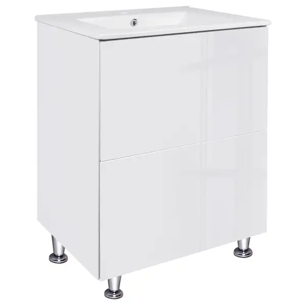 Комплект Qtap Tern 600х725х437 White тумба напольная + раковина врезная, с полотенцедержателем QT1771TNЛ6013060CW (QT1771TNL6013060CW) Комплект Qtap Tern 600х725х437 White тумба напольная + раковина врезная, с полотенцедержателем QT1771TNЛ6013060CW (QT1771TNL6013060CW)