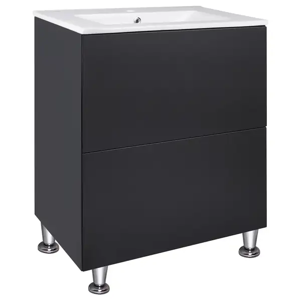 Комплект Qtap Tern 600х725х437 Matt black тумба напольная + раковина врезная, с полотенцедержателем QT1771TNЛ6023060CG (QT1771TNL6023060CMB) Комплект Qtap Tern 600х725х437 Matt black тумба напольная + раковина врезная, с полотенцедержателем QT1771TNЛ6023060CG (QT1771TNL6023060CMB)