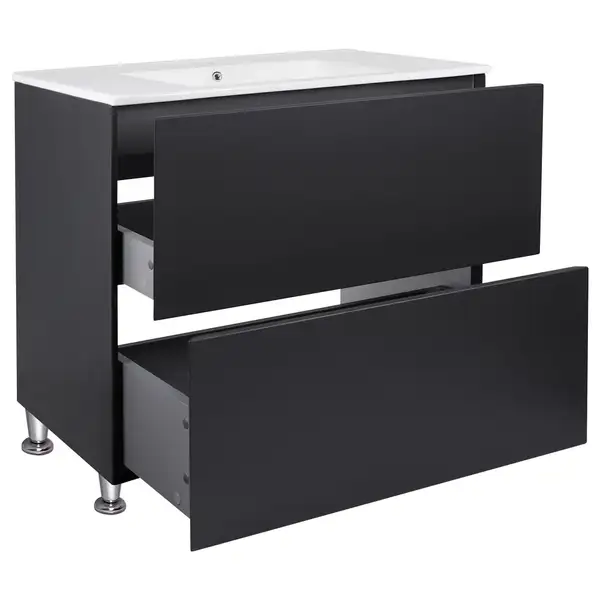 Комплект Qtap Tern 800х725х437 Matt black тумба напольная + раковина врезная, с полотенцедержателем QT1771TNЛ8023080CG (QT1771TNL8023080CMB) Комплект Qtap Tern 800х725х437 Matt black тумба напольная + раковина врезная, с полотенцедержателем QT1771TNЛ8023080CG (QT1771TNL8023080CMB)
