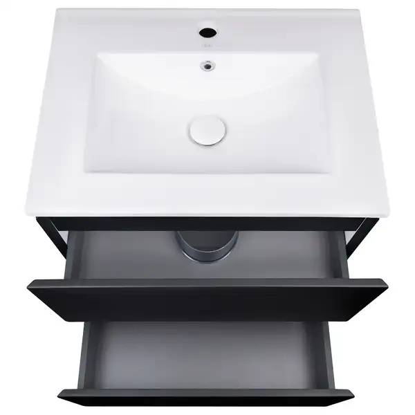 Комплект Qtap Tern 600х580х437 Matt black тумба напольная + раковина врезная, с полотенцедержателем QT1772TPЛ6023060CG (QT1772TPL6023060CMB) Комплект Qtap Tern 600х580х437 Matt black тумба напольная + раковина врезная, с полотенцедержателем QT1772TPЛ6023060CG (QT1772TPL6023060CMB)