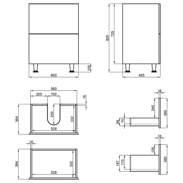 Тумба напольная Qtap Tern 600х725х437 White с полотенцедержателем QT1773TNL601W Тумба напольная Qtap Tern 600х725х437 White с полотенцедержателем QT1773TNL601W