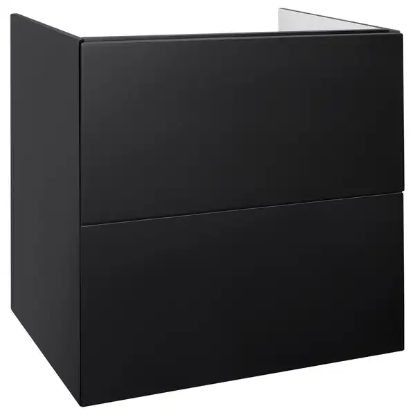 Тумба подвесная Qtap Tern 600х580х437 Matt black с полотенцедержателем QT1774TPL602MB Тумба подвесная Qtap Tern 600х580х437 Matt black с полотенцедержателем QT1774TPL602MB