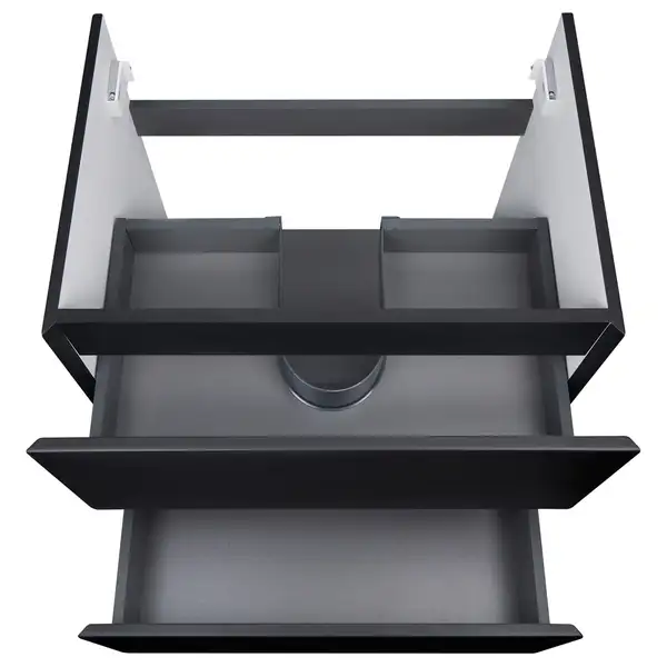 Тумба подвесная Qtap Tern 600х580х437 Matt black с полотенцедержателем QT1774TPL602MB Тумба подвесная Qtap Tern 600х580х437 Matt black с полотенцедержателем QT1774TPL602MB