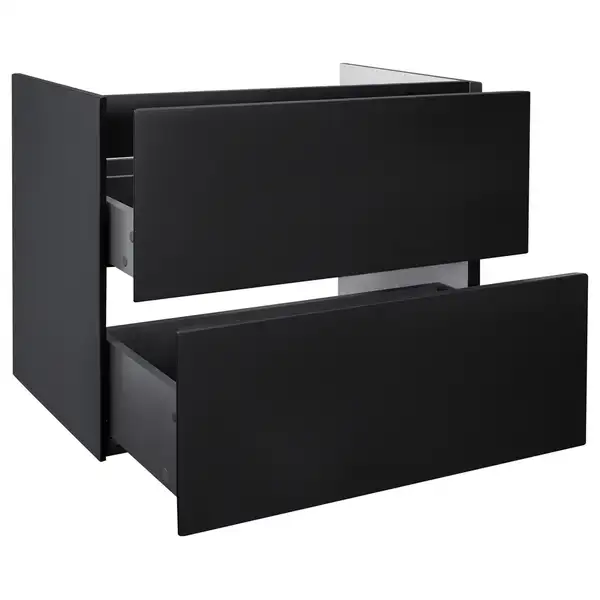 Тумба подвесная Qtap Tern 700х580х437 Matt black с полотенцедержателем QT1774TPL702MB Тумба подвесная Qtap Tern 700х580х437 Matt black с полотенцедержателем QT1774TPL702MB