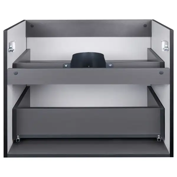 Тумба подвесная Qtap Tern 700х580х437 Matt black с полотенцедержателем QT1774TPL702MB Тумба подвесная Qtap Tern 700х580х437 Matt black с полотенцедержателем QT1774TPL702MB