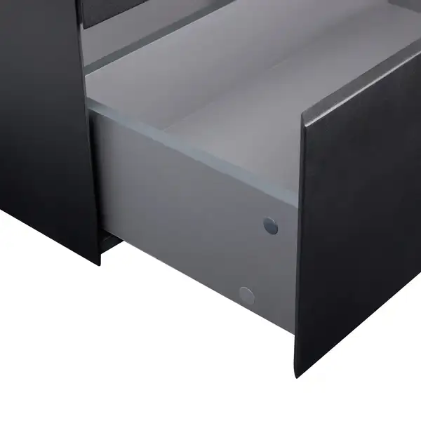 Тумба подвесная Qtap Tern 700х580х437 Matt black с полотенцедержателем QT1774TPL702MB Тумба подвесная Qtap Tern 700х580х437 Matt black с полотенцедержателем QT1774TPL702MB