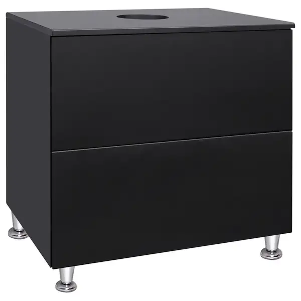 Тумба напольная Qtap Tern 700х616х469 Matt black со столешницей и полотенцедержателем QT1773TNЛ702G (QT1780TNL702MB) Тумба напольная Qtap Tern 700х616х469 Matt black со столешницей и полотенцедержателем QT1773TNЛ702G (QT1780TNL702MB)