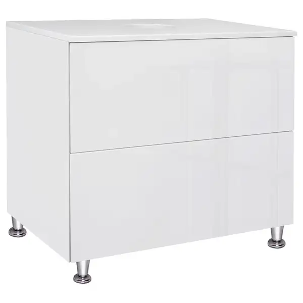 Тумба напольная Qtap Tern 800х616х469 White со столешницей и полотенцедержателем QT1773TNЛ801W (QT1780TNL801W) Тумба напольная Qtap Tern 800х616х469 White со столешницей и полотенцедержателем QT1773TNЛ801W (QT1780TNL801W)