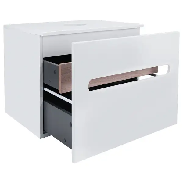 Тумба подвесная Qtap Virgo 600х476х469 White/Whitish oak со столешницей QT1879TPА601WWO Тумба подвесная Qtap Virgo 600х476х469 White/Whitish oak со столешницей QT1879TPА601WWO