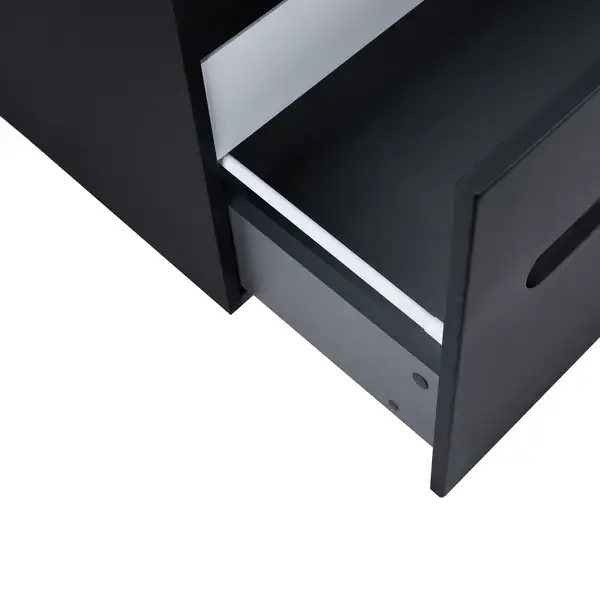 Тумба подвесная Qtap Virgo 700х476х469 Black/White со столешницей QT1879TPА702BW Тумба подвесная Qtap Virgo 700х476х469 Black/White со столешницей QT1879TPА702BW