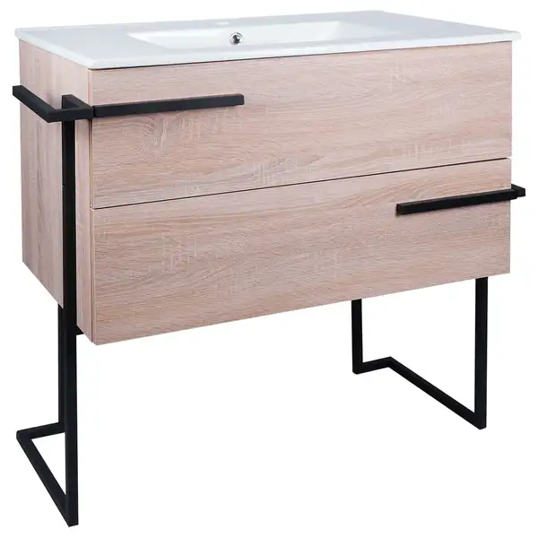 Комплект Qtap Taurus 800х800х437 Whitish oak тумба напольная + раковина врезная QT2471TNT803WO Комплект Qtap Taurus 800х800х437 Whitish oak тумба напольная + раковина врезная QT2471TNT803WO